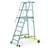 Skládací plošinový žebřík, pojízdný, výška plošiny 1,6 m, 6 stupňů