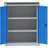 Dílenská skříň na nářadí, v x š x h: 1170x950x500 mm, perforované panely, 2 x police, barva šedá RAL7035 / modrá RAL5012 - Kovona Lysa nad Labem