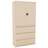 Stahl-Fachbodenschrank mit Registratur, 3 Schubladen + Schrank 999 mm, Farbe beige RAL1015 - Malow
