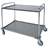Cărucior cu polițe din oțel inoxidabil, profesional, 2 polițe, HxLxl: 890x730x1150 mm