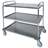 Cărucior cu polițe din oțel inoxidabil, profesional, 3 polițe, HxLxl: 1080x730x1150 mm