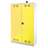 Skříň pro chemikálie, dvoudvéřová, spodní záchytná vana + 3 vanové police, š x h x v: 1200x500x1950 mm, dveře žluté RAL1023 - obrázek2