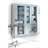 Edelstahlschrank, zweiteillig, verglast, Doppel-Fügeltüren, HxBxT: 1800 x 800 x 435 mm - Malow - Bild2