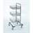 Fahrbare Gitterkorbständer aus Edelstahl, 3 Körbe, HxBxT: 1120x570x550 mm