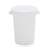 Kruhové vědro, objem 75 l, plastové, barva bílá - obrázek2