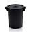 Rundbehälter mit Deckel, Volumen 50 l, aus Polyethylen, schwarz - Bild2