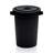 Rundbehälter mit Deckel, Volumen 75 l, aus Polyethylen, schwarz - Bild2