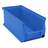 Plastový zásobník s viditelným obsahem, 320 x 150 x 125 mm, barva modrá, bal. 18 ks
