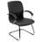 Besucher-Sessel MIRAGE, mit Armlehnen, Stahlrahmen verchromt, Lederbezug - schwarz - Nowy Styl Group