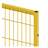 Wandelement für Maschinengitter, HxB: 1250x700 mm, Farbe Gelb - TROAX CZ, s.r.o.
