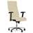 Manager-Sessel NEO-LUX mit Armlehnen, Stahlgestell verchromt, Kunstlederbezug - beige - Nowy Styl Group
