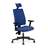 Bürostuhl I-LINE mit Kopfstütze, gepolstert, Bezugsmaterial Basic, Frabe blau - Nowy Styl Group