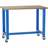 Banc de lucru atelier mobil LxlxH 1200x700x928 mm Kovona, traversă inferioara, albastru RAL5012 - Kovona Lysa nad Labem