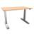 Bürotisch 1200x800 mm, elektrisch höhenverstellbar 710-1210 mm, Tischdesk Ahorn / Gestell grau