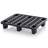 Kunststoff-Leichtpalette 800 x 600 mm, Schwarz, mit Füßen