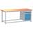 Professionelle Werkbank, 1 Schrank, 1 Schublade, Buchen-Arbeitsplatte, 2000x750 mm - Kovos Verneřice