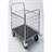 Chromovaný manipulační vozík s drátěnými bočnicemi, v x d x š: 1150 x 760 x 1000 mm.