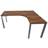 Büro-Schreibtisch 'L'-Form, Säulengestell-eckig, matt, Farbe Nussbaum, rechts, B: 1800 x 1600 mm - Nowy Styl Group