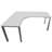Büro-Schreibtisch 'L'-Form, Säulengestell-eckig, matt, Farbe Lichtgrau, links, B: 1800 x 1600 mm - Nowy Styl Group
