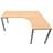 Büro-Schreibtisch 'L'-Form, runde Tischbeine, matt, Farbe Ahorn, rechts, B: 1800 x 1600 mm - Nowy Styl Group