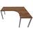 Büro-Schreibtisch 'L'-Form, Säulengestell-rund, matt, Farbe Nussbaum, rechts, B: 1800 x 1600 mm - Nowy Styl Group