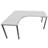 Büro-Schreibtisch 'L'-Form, Säulengestell-rund, matt, Farbe Lichtgrau, links, B: 1800 x 1600 mm - Nowy Styl Group