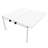 Büro-Schreibtisch SQart beidseitig, Erweiterungsmodul, Gestell weiß, Arbeitsplatte weiß, B x T: 1600 x 1600 mm - Nowy Styl Group