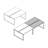 Büro-Schreibtisch SQart beidseitig, Gestell Weißaluminium (RAL9006), Arbeitsplatte Akazie, B x T: 1600 x 1600 mm - Nowy Styl Group - Bild8
