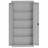 Dulap metalic cu polițe și uși batante birou arhiva atelier demontat dezasamblat HxLxl 1950 x 950 x 400 mm gri RAL7035 - Kovona Lysa nad Labem - imagine2