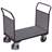 Cărucior marfă cu platformă VARIOfit 1000 x 600 mm, cu 2 mânere tip panou lemn în capete, cap. port. 500 kg, culoare antracit RAL7016 /placă gri - Cordes