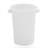 Kruhové vědro, objem 75 l, plastové, barva bílá