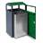 Wertstoffsammler mit Innenbehälter, Volumen 90 l, HxBxT: 964x500x450 mm, Farbe Grün RAL6029 - Kovos Verneřice - Bild2