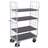 Etagenwagen VARIOfit mit 2 Stirnwänden, Höhe 1780 mm, 4 Etagen 850x500 mm, Tragfähigkeit 400 kg, Farbe Lichtgrau RAL7035 /Platte Grau - Cordes
