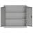 Svařovaná skříň s dvoukřídlými dveřmi, v x š x h: 1150x1200x400 mm, 2 police, barva šedá RAL7035 - Kovona Lysa nad Labem - obrázek2