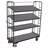 Etagenwagen VARIOfit mit Schrägboden, 4 Etagen, 1650 x 650 mm, Tragfähigkeit 400 kg, Farbe Anthrazit RAL7016 /Platte Grau - Cordes