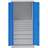 Dílenská skříň na nářadí, v x š x h: 1950x950x500 mm, perforované panely, 7 x zásuvka, barva šedá RAL7035/modrá RAL5012 - Kovona Lysa nad Labem