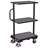 Beistell- und Kommissionierwagen VARIOfit, 3 feste Etagen mit Holzwerkstoffplatten, Farbe Anthrazit RAL7016 /Platte Grau - Cordes