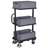 Beistell- und Kommissionierwagen VARIOfit, 3 feste Etagen mit 3 Kunststoffbehältern, Farbe Anthrazit RAL7016 - Cordes