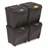 Set de 4 coșuri pentru sortarea deșeurilor SORTIBOX, volum 4x25 l, culoare antracit
