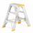 Alu-Stehleiter FORTE, beidseitig, Profi-Ausführung, 2 x 3 Stufen - Alve