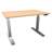 Bürotisch 1200x800 mm, elektrisch höhenverstellbar 580-1230 mm, Tischdesk Ahorn / Gestell grau