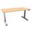 Bürotisch 1400x800 mm, elektrisch höhenverstellbar 580-1230 mm, Tischdesk Ahorn / Gestell grau