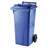 Großmülltonne aus Kunststoff, Volumen 120 l, fahrbar, blau