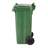 Großmülltonne aus Kunststoff, Volumen 120 l, fahrbar, rot - Bild2