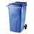 Großmülltonne aus Kunststoff, Volumen 240 l, fahrbar, blau