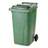 Großmülltonne aus Kunststoff, Volumen 240 l, fahrbar, grün