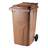 Großmülltonne aus Kunststoff, Volumen 240 l, fahrbar, braun