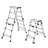 Die Alu-Teleskop-Doppelstufenleiter, Plattformhöhe max. 1,43 m - Bild2