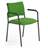 Besucherstühle INTRATA, gepolstert, Stoffbezug Sempre, Hellgrün, Stahlkonstruktion Schwarz lackiert - Nowy Styl Group