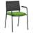 Besucherstühle INTRATA, Netz-Rückenlehne, Sitzbezug hellgrün, Stahlkonstruktion Schwarz lackiert - Nowy Styl Group